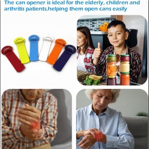 6 Pack Jar Key Opener - Plastic Jar Lid Opener with Easy Grip Hand Held 5.5