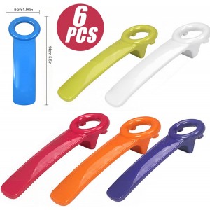 6 Pack Jar Key Opener - Plastic Jar Lid Opener with Easy Grip Hand Held 5.5