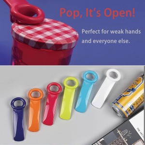 6 Pack Jar Key Opener - Plastic Jar Lid Opener with Easy Grip Hand Held 5.5