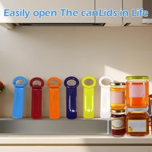 6 Pack Jar Key Opener - Plastic Jar Lid Opener with Easy Grip Hand Held 5.5