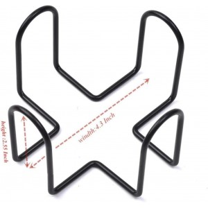 Luxury Black & Gold Marble Ceramic Coasters - Set of 4 with Black Metal Holder - Premium Round Drink Coasters for Coffee, Tea, Whiskey, Wine - Stylish Home & Kitchen Decor