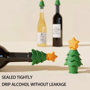 Christmas Tree Wine Pourer/Stopper,Airtight Wine Bottle Sealer,Ideal Gift Accessory for Wine Lovers