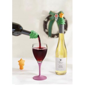 Christmas Tree Wine Pourer/Stopper,Airtight Wine Bottle Sealer,Ideal Gift Accessory for Wine Lovers