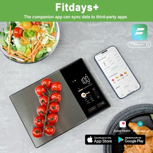 Smart Food Scale with Nutritional Calculator, Digital Kitchen Scale for Weight Loss, Free App with 23 Nutrients & Calorie Tracking, Digital Weight Grams & Ounces, 11 lb/5 kg