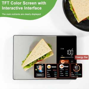 Smart Food Scale with Nutritional Calculator, Digital Kitchen Scale for Weight Loss, Free App with 23 Nutrients & Calorie Tracking, Digital Weight Grams & Ounces, 11 lb/5 kg