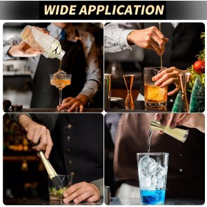Glass Cocktail Shaker Set, Glass Bartender Kit with Measuring Jigger, Mixing Spoon, and Muddle, Premium Bar Tool Set for Crafting Martinis & Whiskey Cocktails Home Bar Accessories