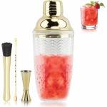 Glass Cocktail Shaker Set, Glass Bartender Kit with Measuring Jigger, Mixing Spoon, and Muddle, Premium Bar Tool Set for Crafting Martinis & Whiskey Cocktails Home Bar Accessories