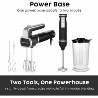 2-In-1 Hand Mixer Immersion Blender Electric Handheld, Portable Hand Blender Electric Mixer with Beater Dough Whisk & Blending Cup, Food Processor Kitchen Gadgets for Smoothies Baby Food Baking & Soup