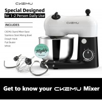 Stand Mixer, Compact & Space-Saving, Stainless Steel Bowl, Unique & Playful Design, Effcient Motor, Dishwasher-Safe Attachments, SM-2549A (Panda)