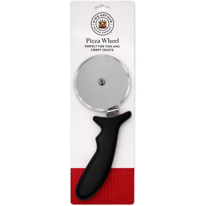 King Arthur Baking Company Pizza Cutter, 4 Inch Wheel, Stainless Steel Blade, Dishwasher Safe