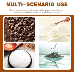 18/8 Stainless Steel Coffee Scoop, 2 Tbsp (30ml) Short Handle Measuring Spoon for Precise Measurement of Ground Coffee, Tea, Sugar, Flour