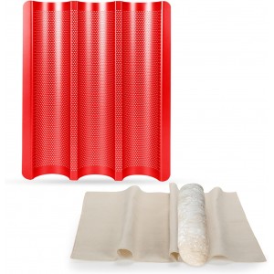 Baguette Bread Pan with Proofing Cloth, ...