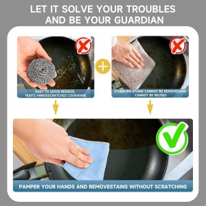 10PCS Upgrade Wire Dishwashing Rag, Non-Scratch, Wet and Dry, Double Layer, Multipurpose Wire Dishwashing Rags for Kitchen, Sinks, Cookware, Stove, Easy Rinsing, Reusable