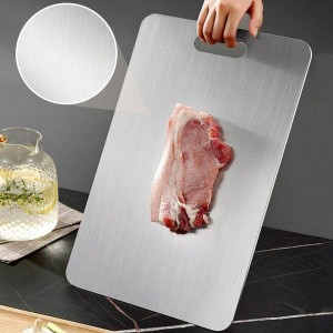 Titanium Cutting Board - New Upgrade 100% Pure Titanium Cutting Boards for Kitchen Double Sided Non Toxic Titanware Cutting Board,Hygiene Durable Dishwasher Safe Chopping Board (12"L x 9"W)