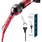 KITCHENDAO Detachable Wine Aerator Pourer - BPA Free Tritan Premium Wine Air Aerator - Improve Taste and Bouquet Instantly - Dishwasher Safe - Black