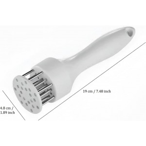 Meat Tenderizer Tool, 1 Pair Black and White, with 21 Ultra Sharp Stainless Steel Needle Blades, Profession Kitchen Gadgets