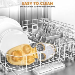 3 in 1 Boiled Egg Slicer, Stainless Steel Egg Slicer for Hard Boiled Eggs, 3 Slice Modes, Hard Boiled Egg Cutter & Fruit Slicer for egg, Strawberry, Tomato