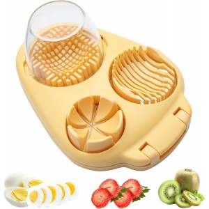 3 in 1 Boiled Egg Slicer, Stainless Stee...