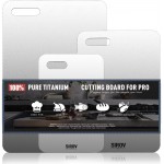 Titanium Cutting Board, 100% Pure Titanium Cutting Boards For Kitchen, Best Non Toxic chopping board, Dishwasher safe, Hygiene and Durability for Meat, Fruit, and Vegetables (Set of 3)