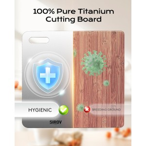 Titanium Cutting Board, 100% Pure Titanium Cutting Boards For Kitchen, Best Non Toxic chopping board, Dishwasher safe, Hygiene and Durability for Meat, Fruit, and Vegetables (Set of 3)