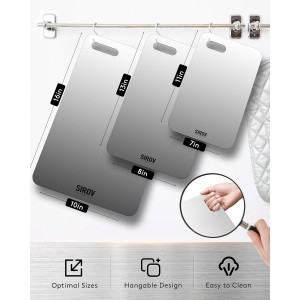 Titanium Cutting Board, 100% Pure Titanium Cutting Boards For Kitchen, Best Non Toxic chopping board, Dishwasher safe, Hygiene and Durability for Meat, Fruit, and Vegetables (Set of 3)