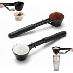 Measuring Scoops with Funnel for Filling Water Bottles 2 Pack, Coffee Scoop for Ground Coffee, Protein Powder Funnel, Milk Powder, Spill-Proof