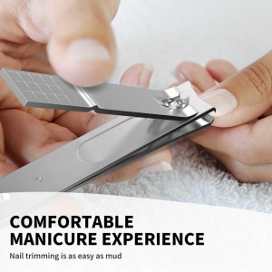 Nail Clippers Set - Toenail Clippers & Fingernail Clipper Combo, Dual-Size Stainless Steel Nail Cutters for Home/Travel, Anti-Slip Grip, Ingrown Nail Care Tool (Silvery-S)