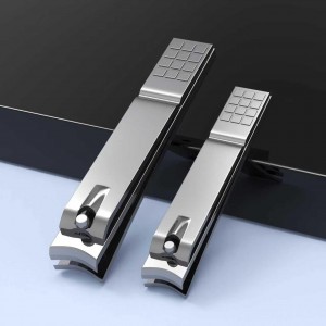 Nail Clippers Set - Toenail Clippers & Fingernail Clipper Combo, Dual-Size Stainless Steel Nail Cutters for Home/Travel, Anti-Slip Grip, Ingrown Nail Care Tool (Silvery-S)
