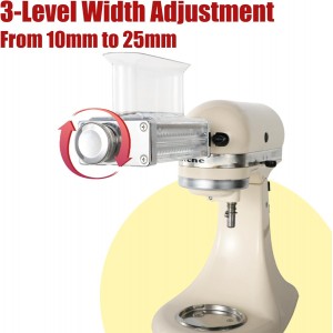 Adjustable Meat Tenderizer Attachment for KitchenAid Stand Mixers – 3 Thickness Settings, Fits All 4.5–7Qt Models, Heavy-Duty Metal Housing with Transparent Shell, Dishwasher Safe