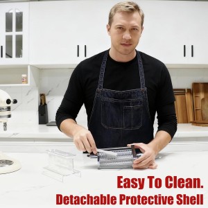 Adjustable Meat Tenderizer Attachment for KitchenAid Stand Mixers – 3 Thickness Settings, Fits All 4.5–7Qt Models, Heavy-Duty Metal Housing with Transparent Shell, Dishwasher Safe