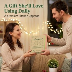 Dishwasher Safe Bamboo Wooden Spoons for Cooking 6-Piece – Kitchen Gadgets Wooden Cooking Utensils Set – Premium Kitchen Utensils Set – Easy to Clean, Perfect for Non-Stick Cookware