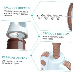 Wing Corkscrew Wine Opener with Long Wing Handle Stainless Steel and PP Material Ergonomic Sharp Drill Design for Easy Bottle Opening Suitable for Home Bar Restaurant Party Use