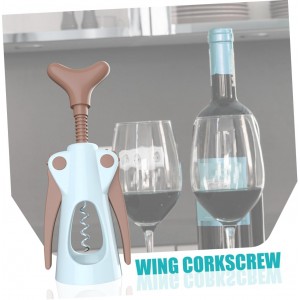 Wing Corkscrew Wine Bottle Opener with Sharp Drill Design Press-extraction Tool for Smooth Labor-saving Opening for Home Bars Restaurants Parties and Gatherings