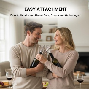 SMOKEY COCKTAIL 2 Pcs Horse Wine Stopper Pourer – Metal & Rubber Seal | Perfect for Bottle Stoppers Bar Champagne Liquor, Decorative Reusable - Father Day, Birthday Gifting for Men Women