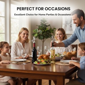 SMOKEY COCKTAIL 2 Pcs Horse Wine Stopper Pourer – Metal & Rubber Seal | Perfect for Bottle Stoppers Bar Champagne Liquor, Decorative Reusable - Father Day, Birthday Gifting for Men Women
