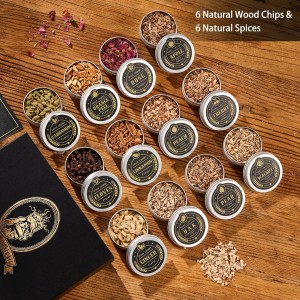 Whiskey Smoker Kit with Torch - 12 Flavors Wood Chips - Cocktail Smoker Infuser Kit, Old Fashioned Drink Smoker Kit, Birthday Bourbon Whiskey Gifts for Men,Dad(NO Butane)