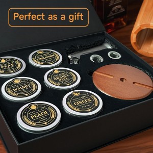 Whiskey Smoker Kit with Torch - 12 Flavors Wood Chips - Cocktail Smoker Infuser Kit, Old Fashioned Drink Smoker Kit, Birthday Bourbon Whiskey Gifts for Men,Dad(NO Butane)