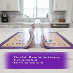 Non-Stick Silicone Baking Mat Set of 2 - Gluten-Free Labeled Reusable Baking Mats for Cookie Sheet - Non Slip & Food Safe - Perfect for Pastries, Macaroons, Bread & Oven Use