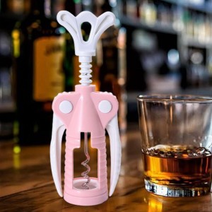 Double Lever Cork Remover – Ergonomic Metal Corkscrew Tool, Heavy-Duty Wing Handle for Effortless Cork Removal | Perfect for Sommelier Use, Wine Tasting, Hotel Bar, Dining Event, Beverage Service