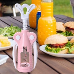 Double Lever Cork Remover – Ergonomic Metal Corkscrew Tool, Heavy-Duty Wing Handle for Effortless Cork Removal | Perfect for Sommelier Use, Wine Tasting, Hotel Bar, Dining Event, Beverage Service