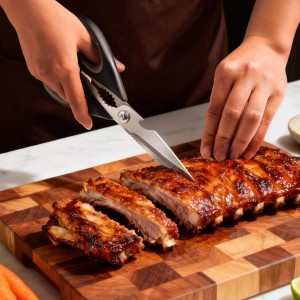 All Purpose Kitchen Shears with Protective Sheath, Heavy Duty 3 Pack Kitchen Scissors with Serrated Blade, Stainless Steel Cooking Scissors for Poultry, Food, Vegetables