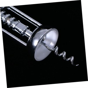 Silver Plated Alloy Winged Wine Bottle Opener Corkscrew Compact Design for Effortless Wine Bottle Opening Construction Practical and Glossy Finish