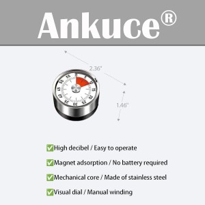 Digital Kitchen Timer for Cooking, Loud Alarm, Magnetic Back (Sliver)