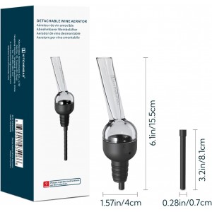 KITCHENDAO 3 in 1 Wing Corkscrew and Detachable Wine Aerator