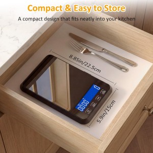 Food Scale with Timer, Max 33 lb / 0.1 oz Accuracy Kitchen Scale for Sourdough Bread, Built-in 7 Units, Timing & Tare Function, Rechargeable Digital Kitchen Scale for Food, Baking, Cooking