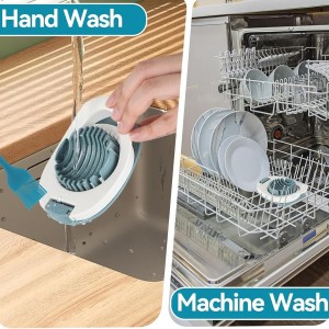 Stainless Steel Wire Egg Slicer, Hard Boiled Egg Cutter, Strawberry Dicer, Multi-Purpose Kitchen Tool (F, One Size)