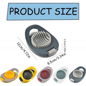 Stainless Steel Wire Egg Slicer, Hard Boiled Egg Cutter, Strawberry Dicer, Multi-Purpose Kitchen Tool (F, One Size)