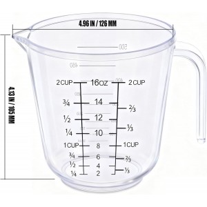 Measuring Cup, 2 Cup, Clear