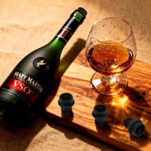 12-Pack Wine Vacuum Stoppers, Reusable Silicone Wine Saver Preserver, Air Seal to Keep Wine Fresh, Universal Black Bottle Sealer Set for Red & White Wine