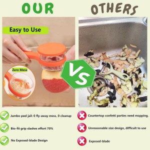 2Pcs Vegetable peelers for kitchen, Potato Peeler, Fruit Carrot Veggie Peelers Built-in peel catcher, Peeler with Ergonomic Non-Slip Handle,Dishwasher safe for home, office and camping(Green&Orange)